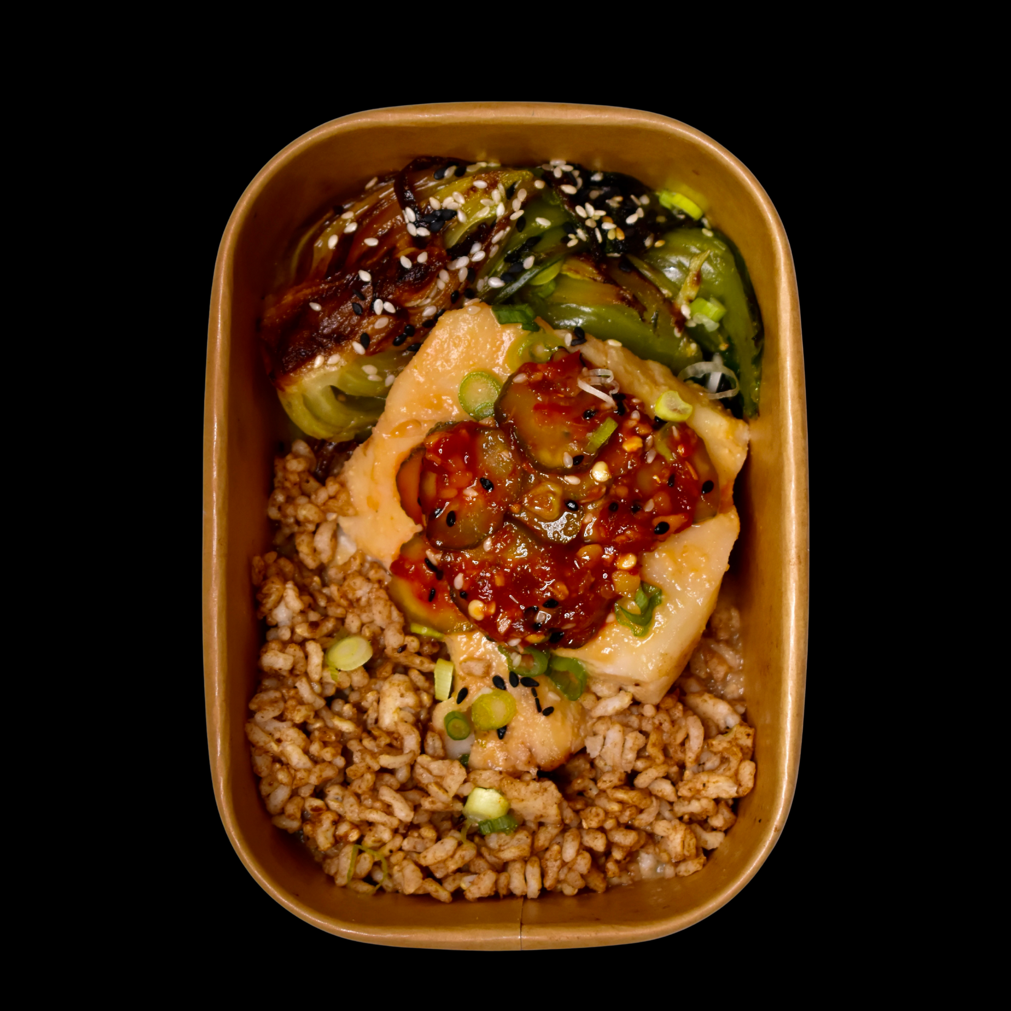 Miso Cod, Black Garlic Basmati, Bok Choy