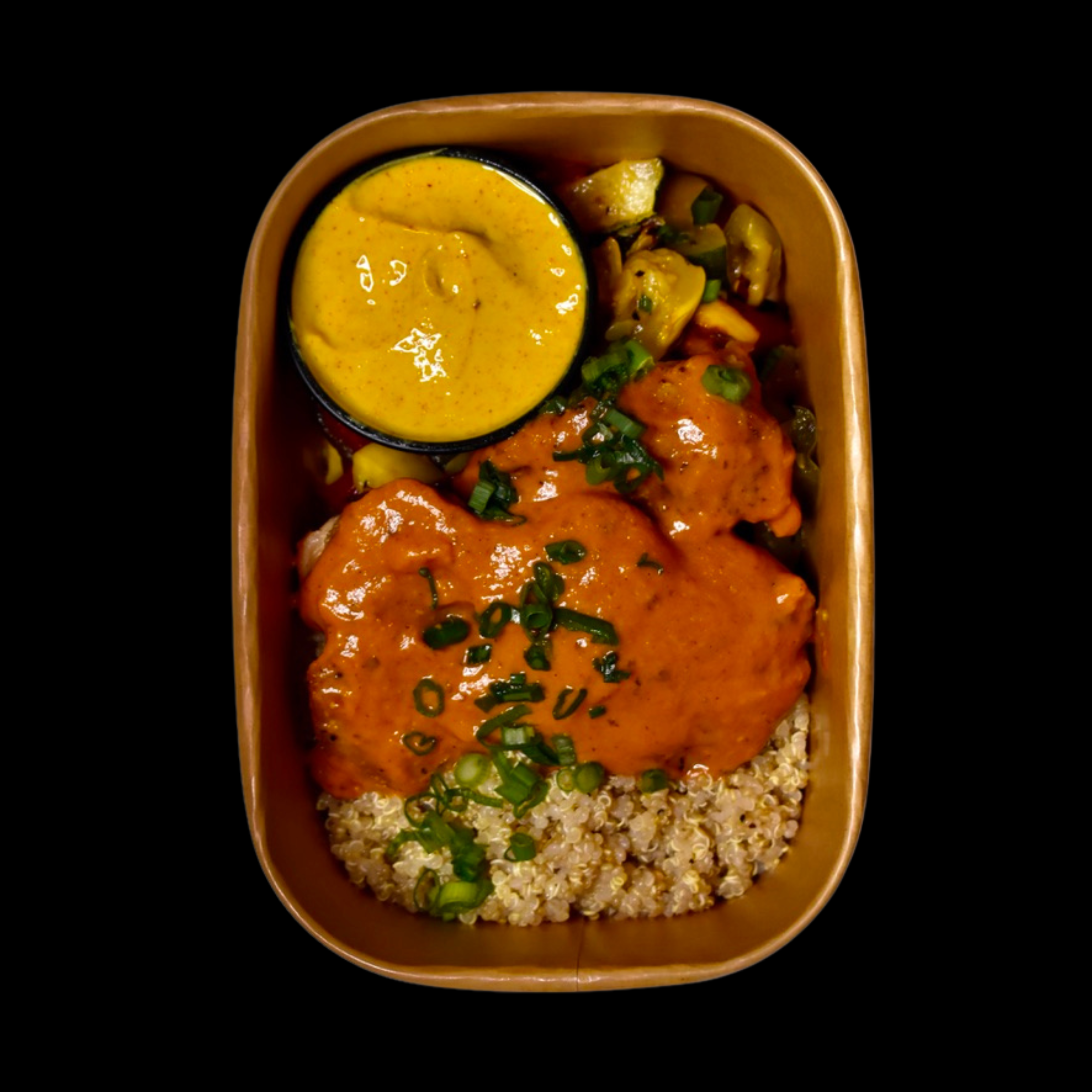 Chicken Tikka Masala, Vegetable Quinoa, Cumin-Turmeric Yogurt