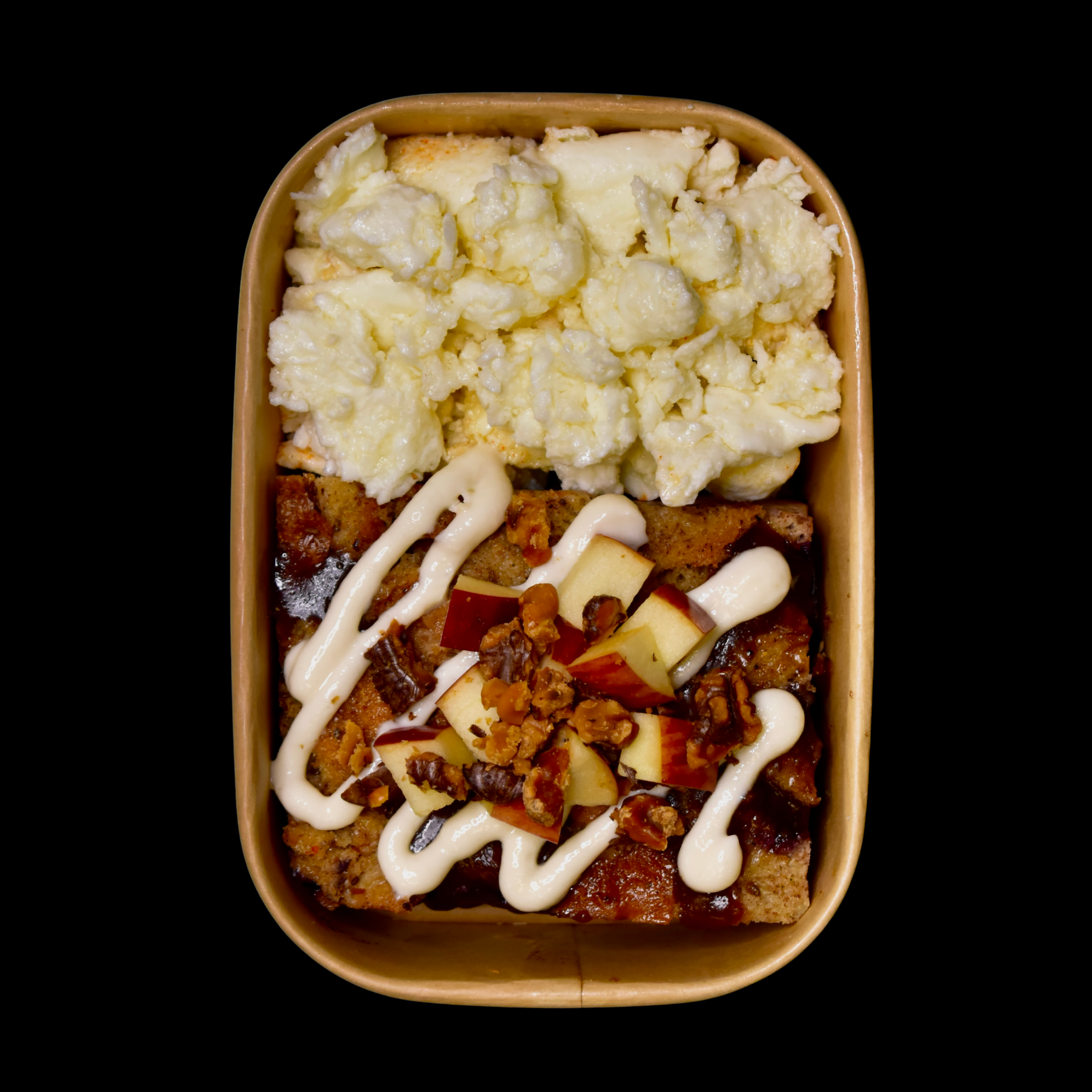Apple Maple Walnut Bread Pudding
