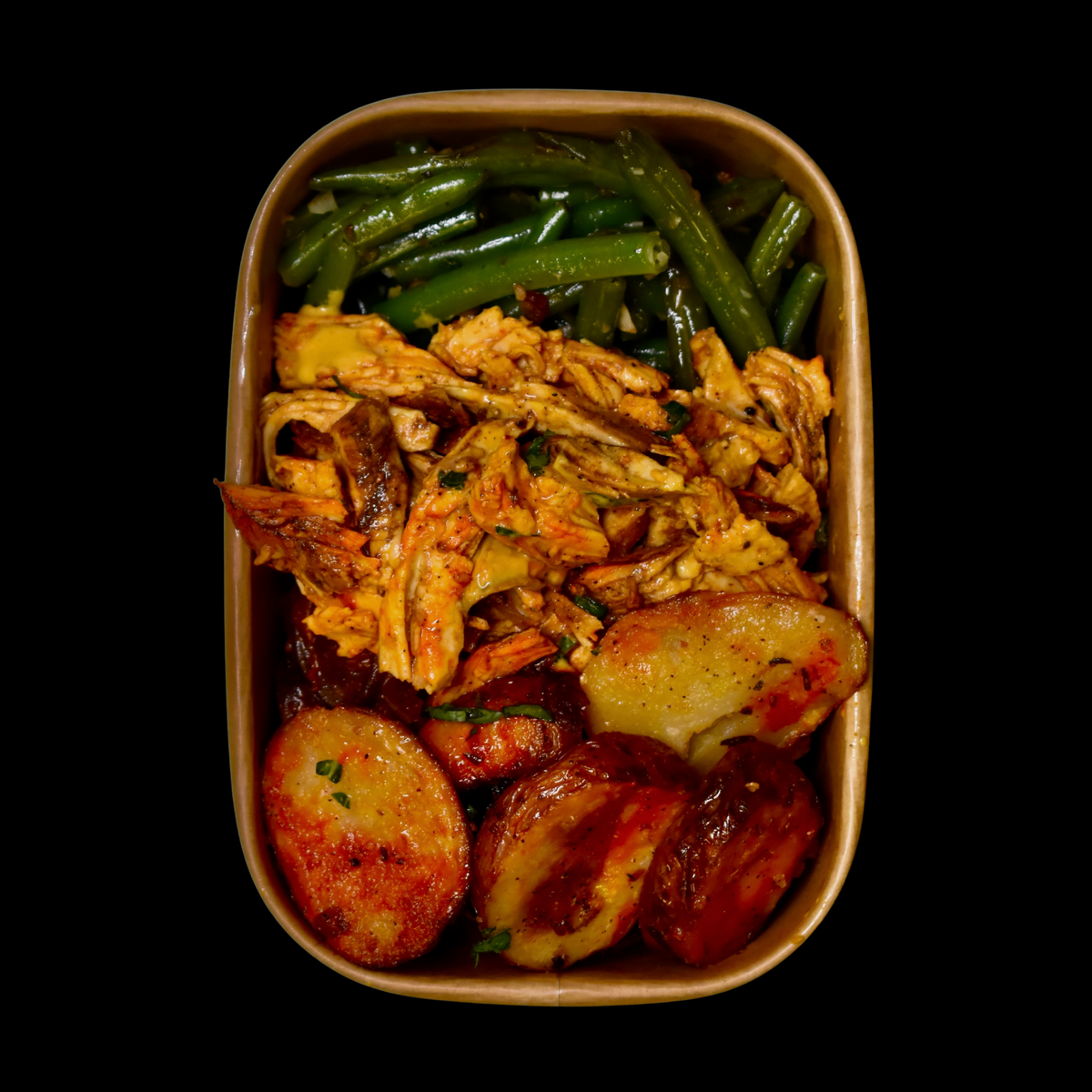 Mojo Chicken, Potatoes, Green Beans