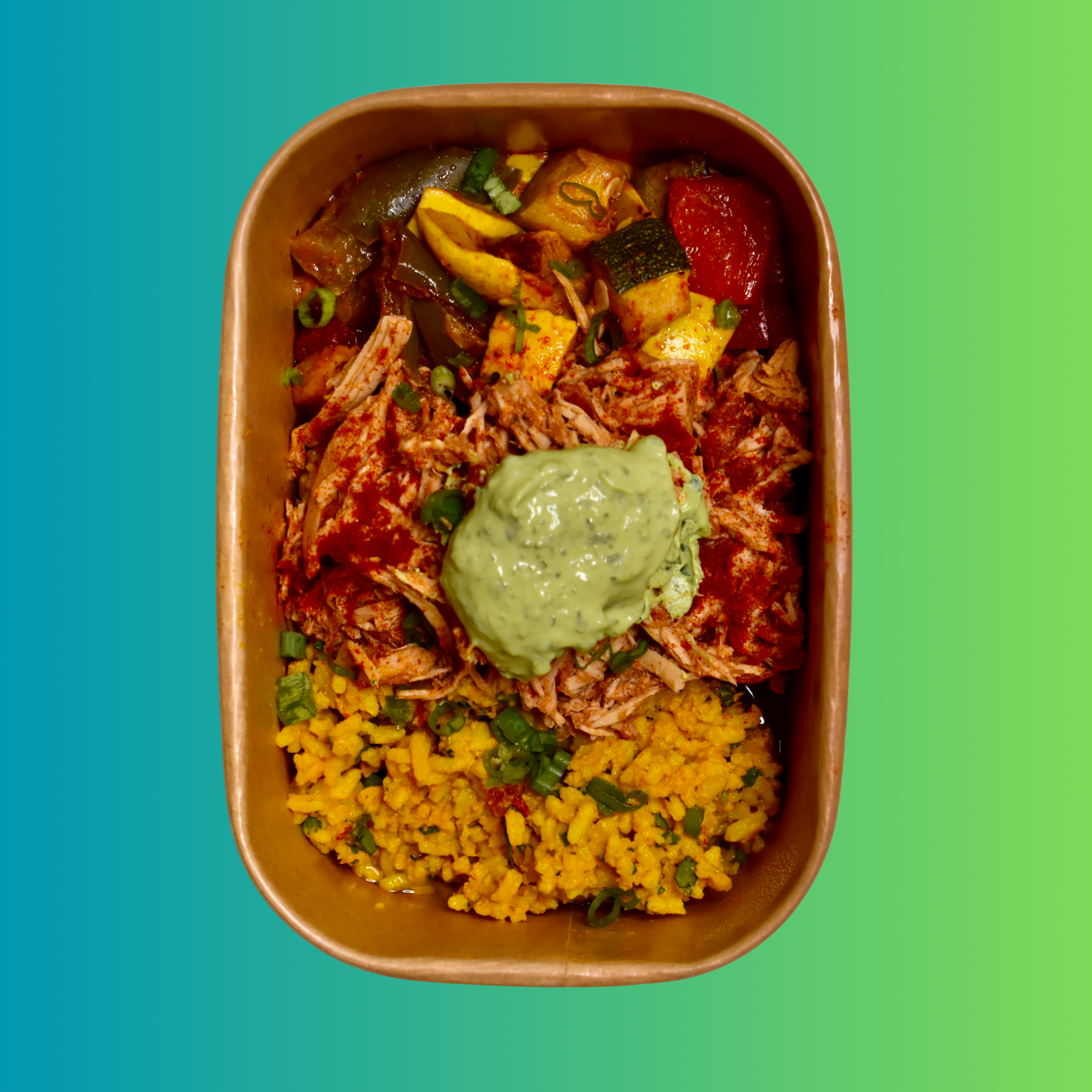 FUEL+: Chicken Tinga, Spanish Rice, Taco Veggies