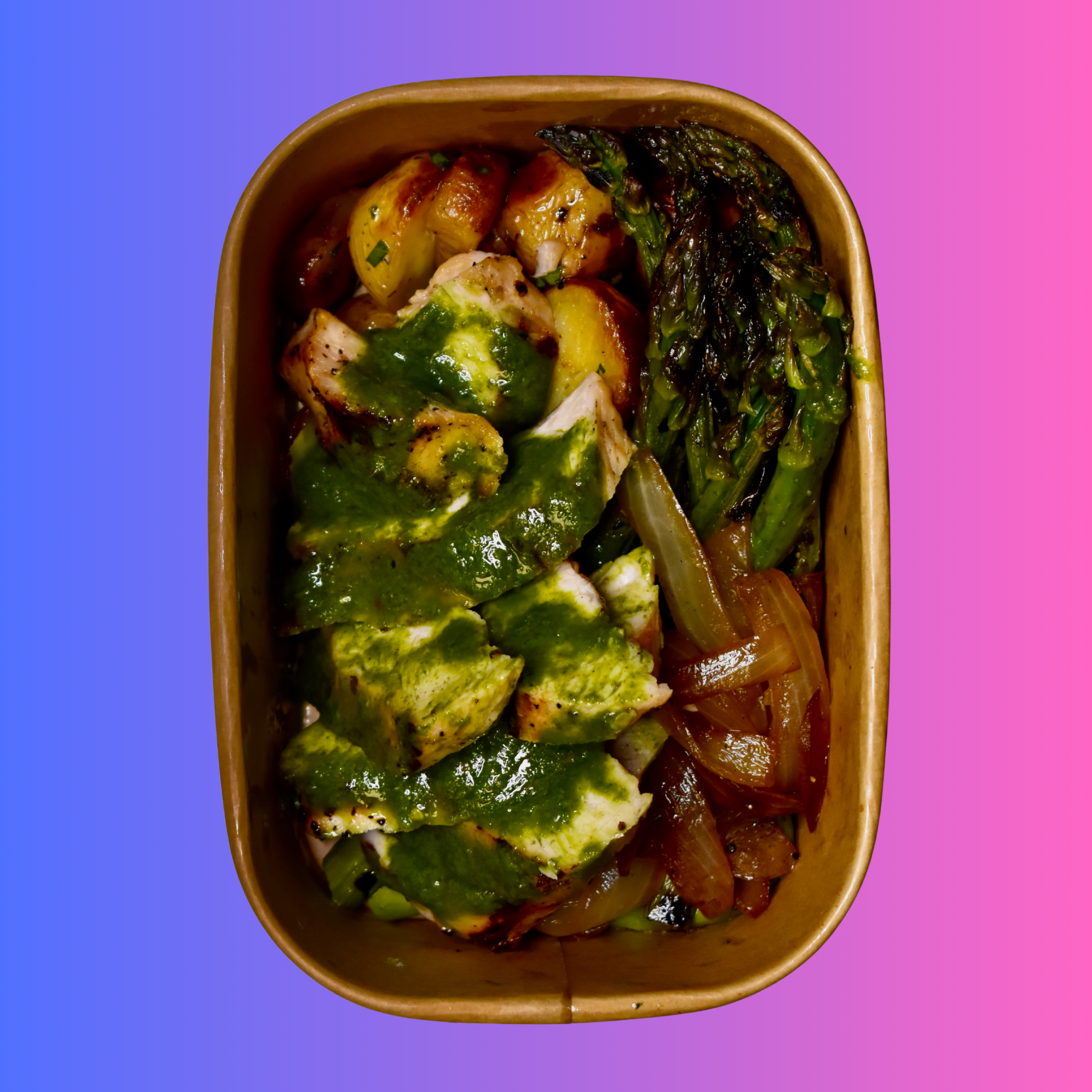 FUEL+: Chimichurri Charred Chicken Breast, Crispy Potatoes, Grilled Asparagus