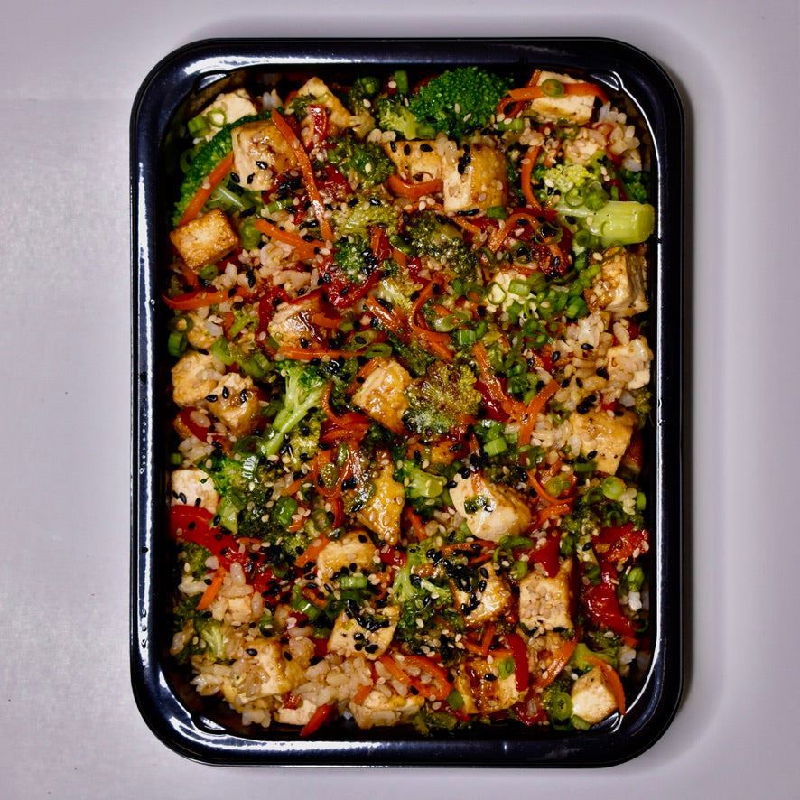 Spicy Miso Tofu, Vegetable Fried Rice