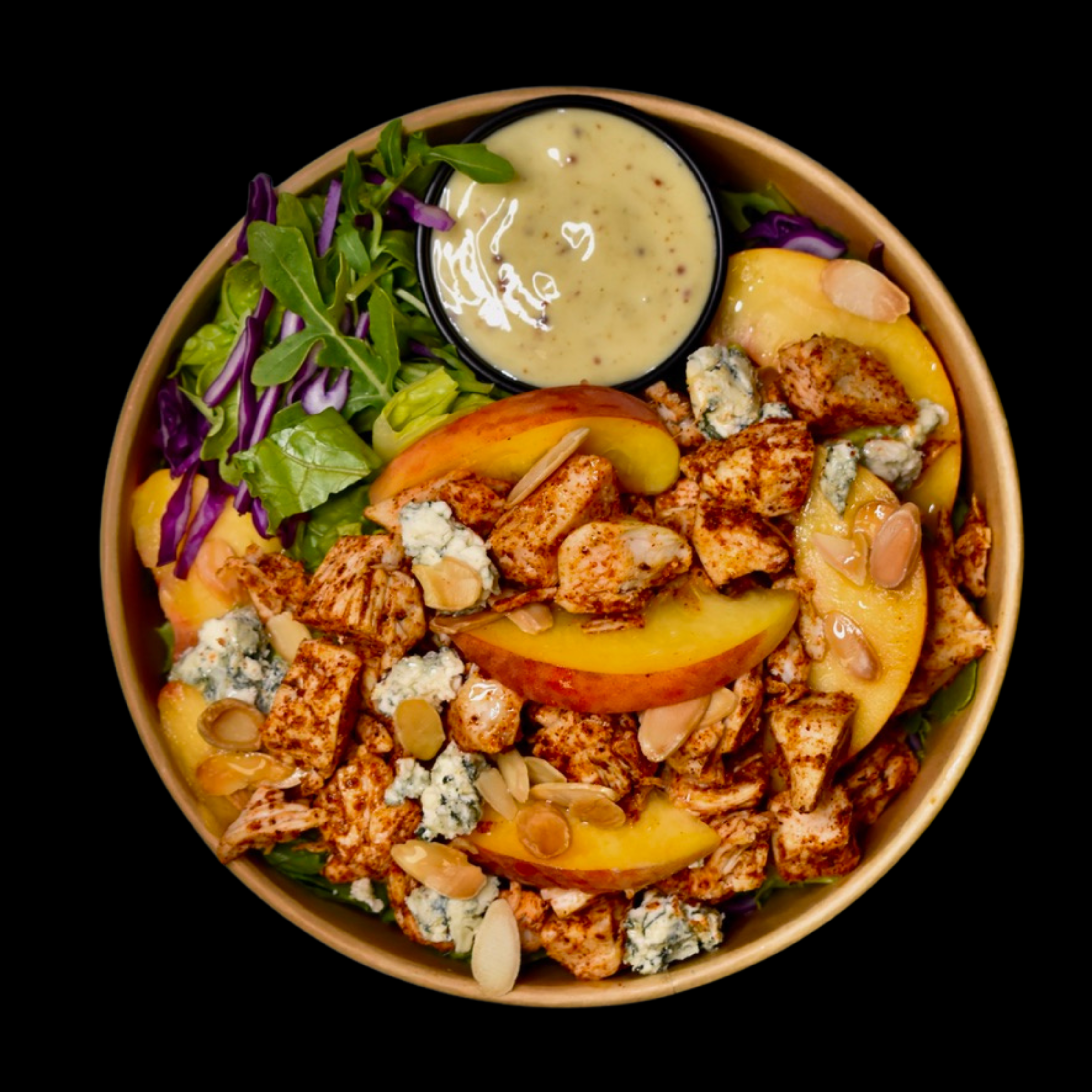 Hot Honey Peach Chicken Salad