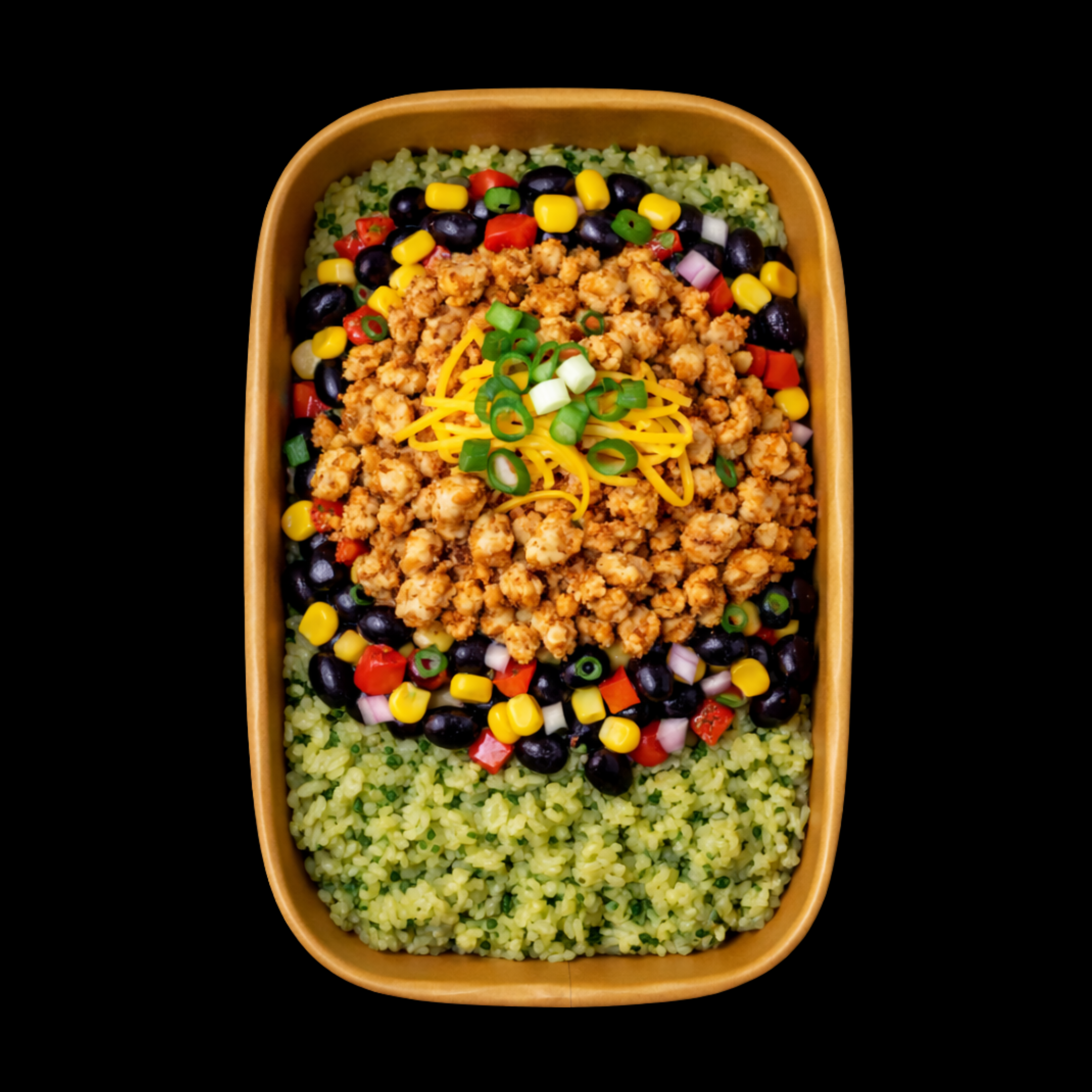 Southwest Chicken, Salsa Verde Rice, Black Bean Corn Salsa