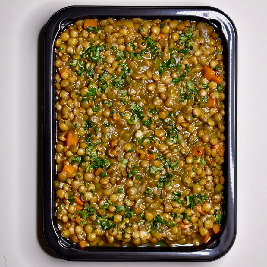 Braised Green Lentils
