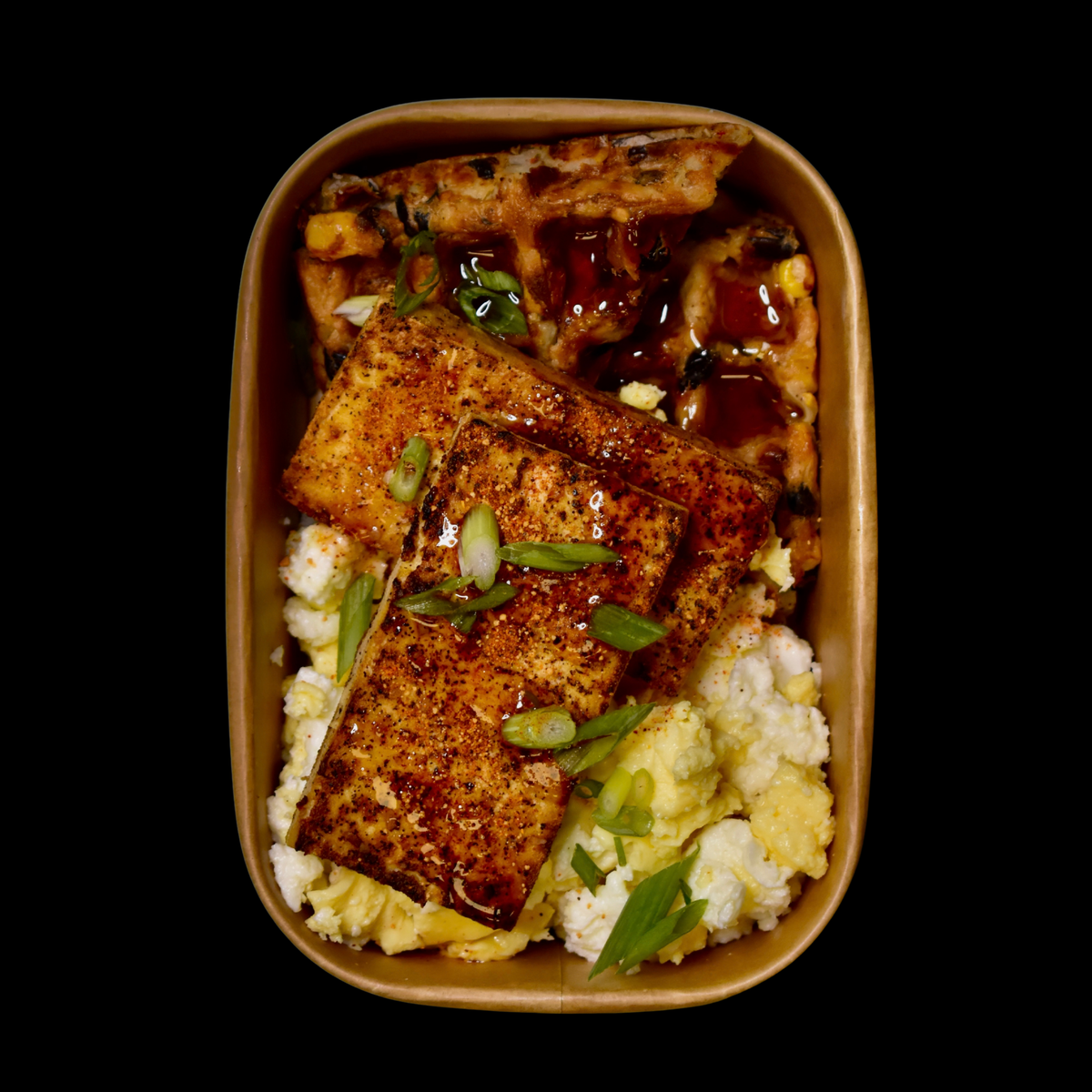 Hot Honey Tofu & Waffles