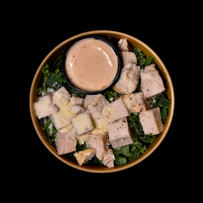 Spicy Chicken Kale Caesar Salad