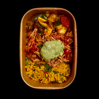 FUEL+: Chicken Tinga, Spanish Rice, Taco Veggies