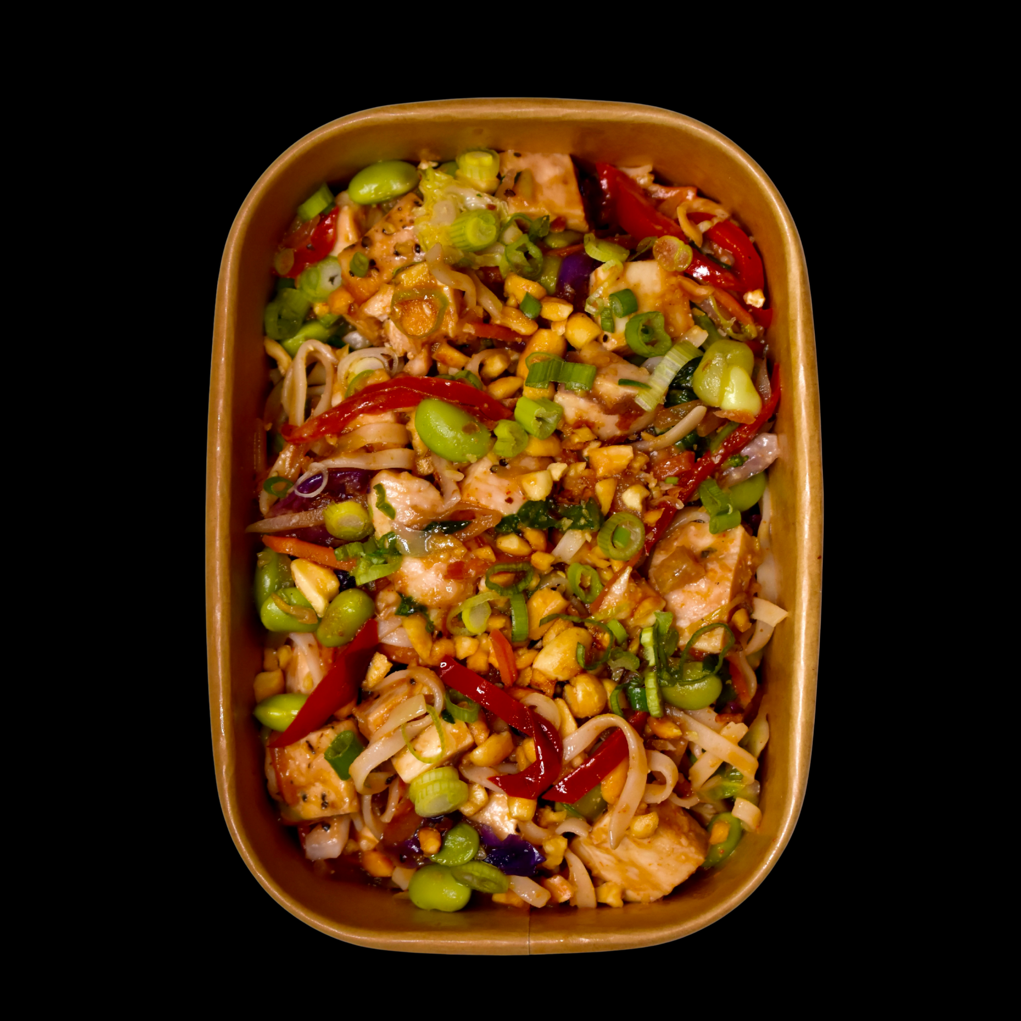 Chicken Pad Thai, Rice Noodles, Peanut Tamari Sauce