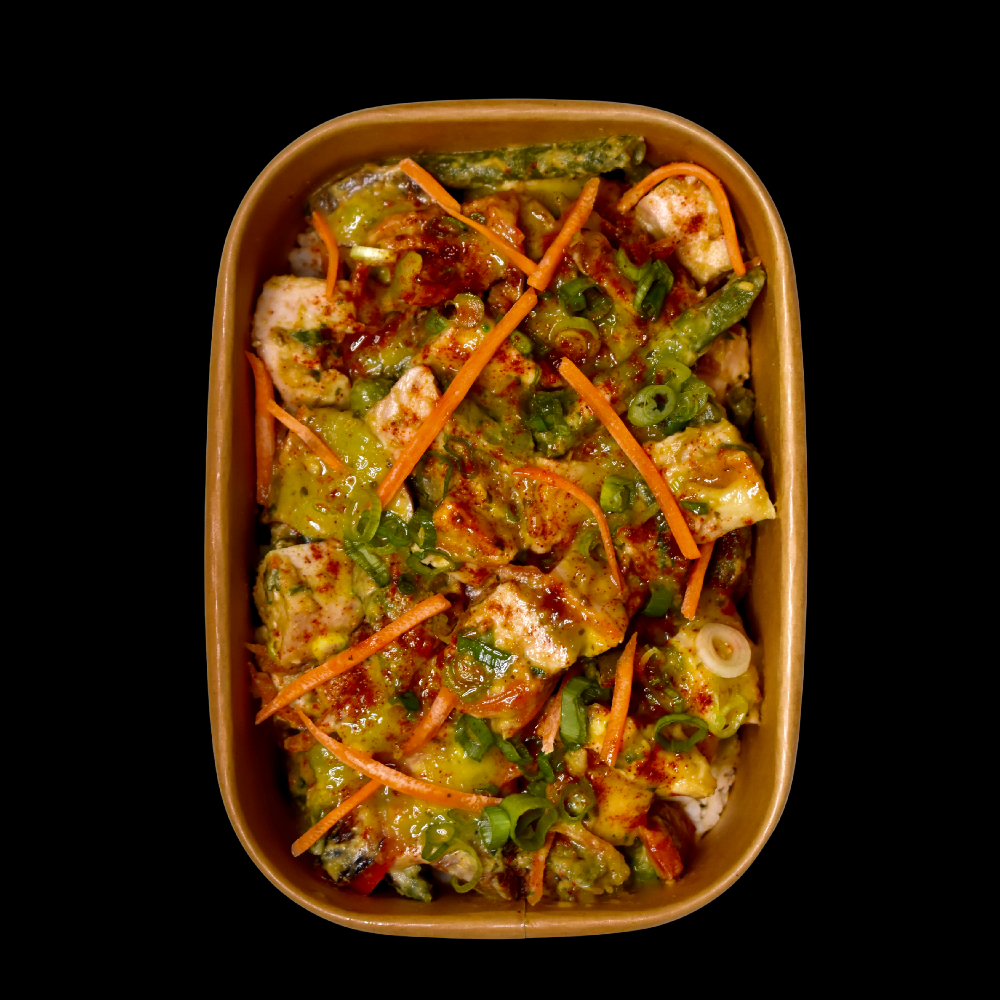 Green Curry Chicken, Brown Basmati Rice