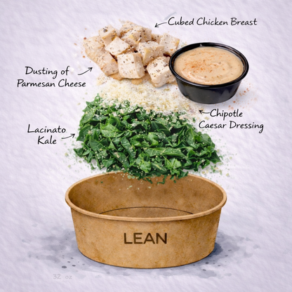 Spicy Chicken Kale Caesar Salad