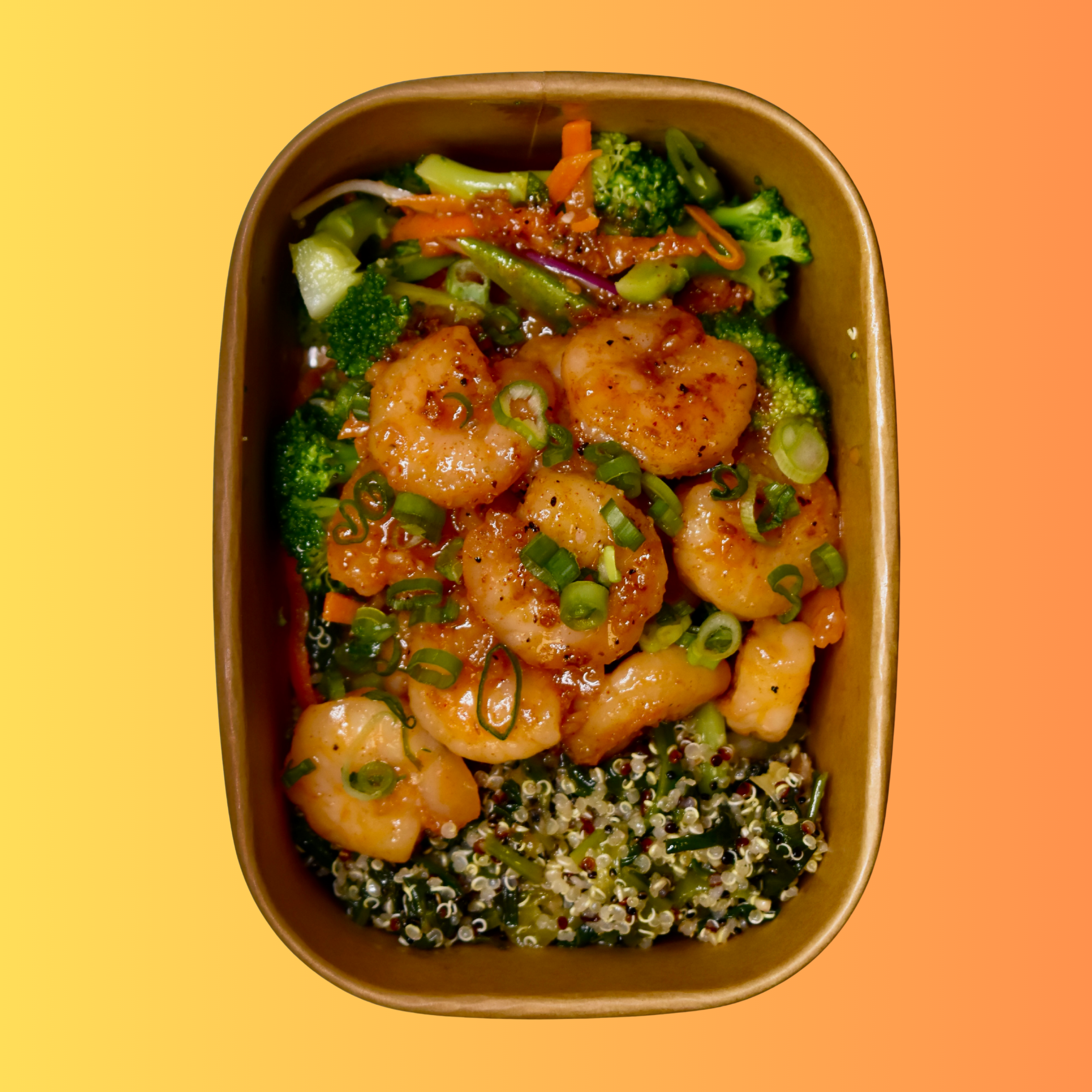 FUEL+: Honey Garlic Shrimp, Bok Choy Quinoa, Vegetables