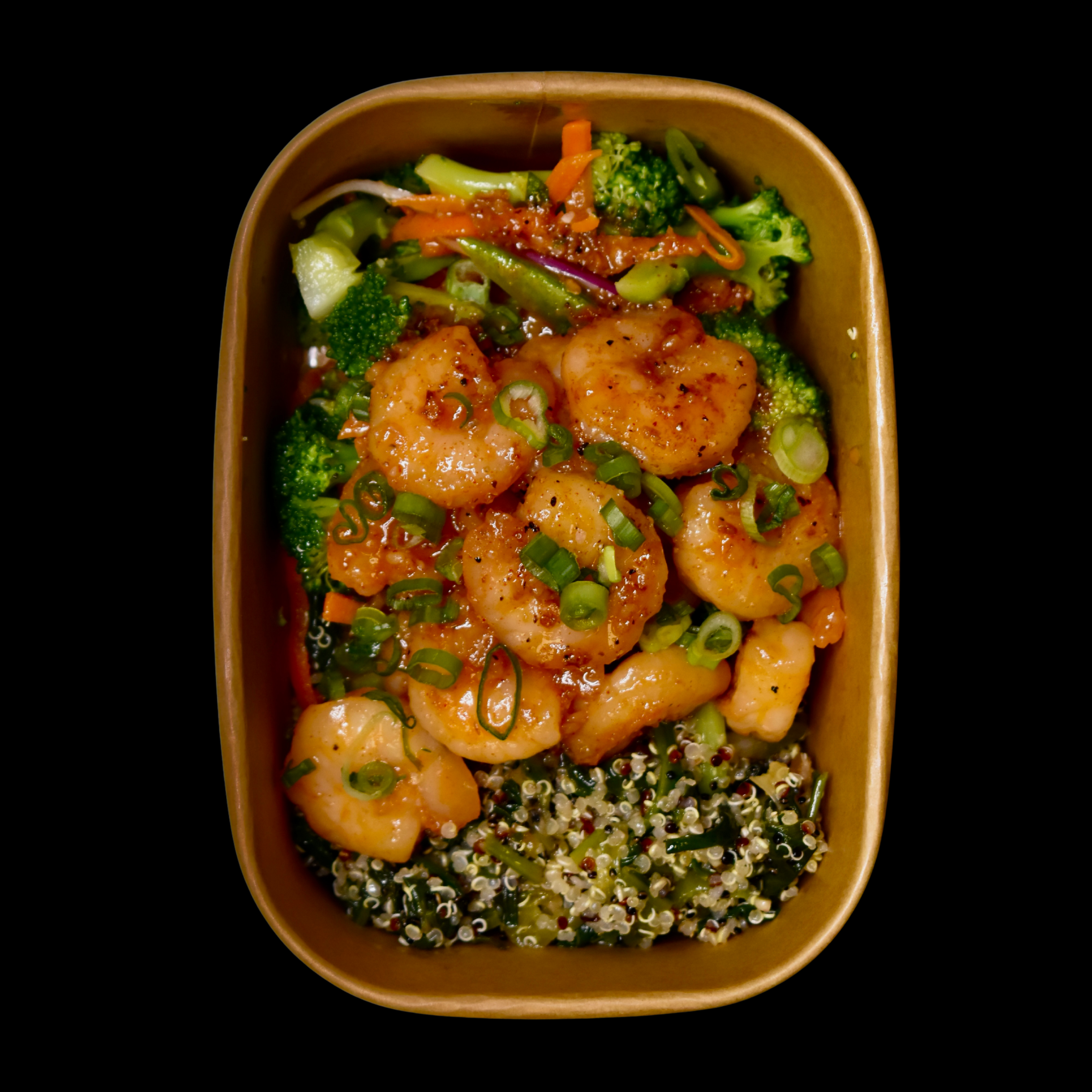 FUEL+: Honey Garlic Shrimp, Bok Choy Quinoa, Vegetables